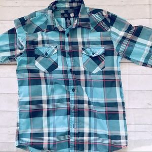 Plaid Mens Button Down Shirt